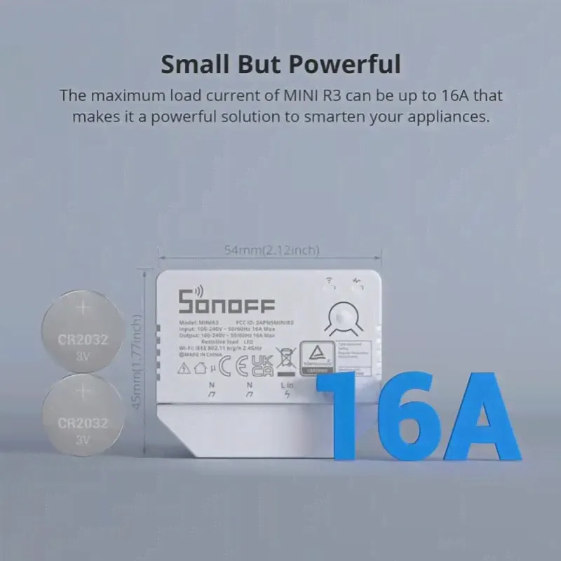 Смарт-выключатель SONOFF MINI R3 16 А с дистанционным управлением (art.: 3920befc7778c)-4