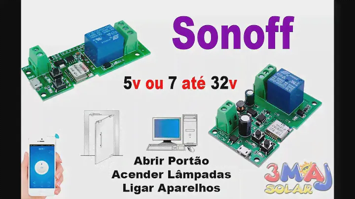 Automação Interruptor Wifi Sonoff Pulso ou Contínuo 5V 12V 24V 32V - Portões Lâmpadas