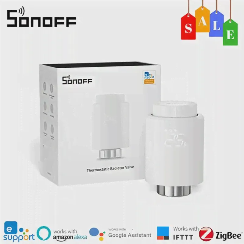 SONOFF TRVZB Zigbee Термостатический Радиаторный клапан Smart Home для отопления с защитой от замерзания работает с eWeLink, Alexa, SNZB-02P, ZBBridge-P-0