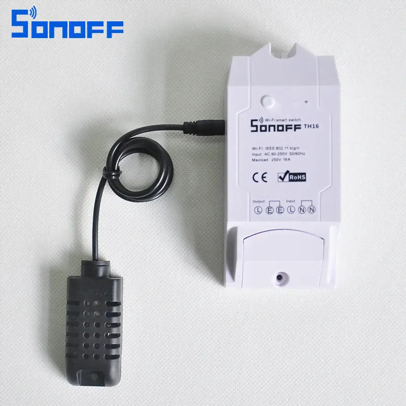 Беспроводной WiFi выключатель термостат Sonoff TH 10/16-0