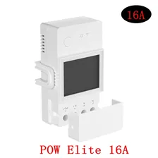 Sonoff POW Elite 16A Smart Wifi Power Meter Switch Intelligent Energy Controller 6-Month Consumption History Data Overload Protection Assisted with Alexa Google Home POWR316D