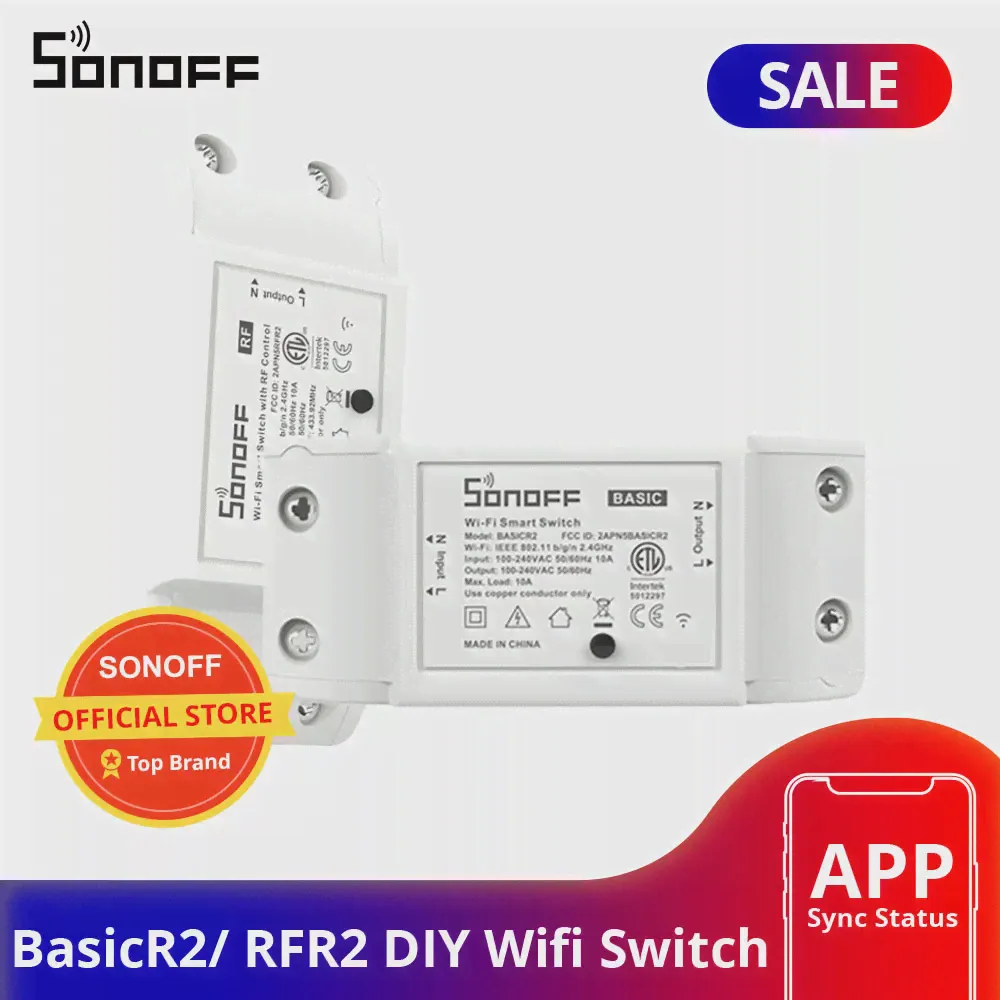 🛍 Пульт дистанционного управления SONOFF BasicR2 RFR2 ETL, Wi-Fi, поддержка Alexa, Google Home-4