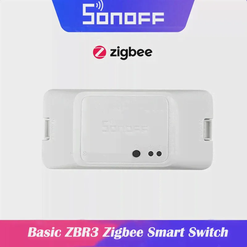 🛍 Умный выключатель SONOFF Basic ZBR3 Zigbee, "сделай сам", телефон с дистанционным управлением через приложение, совместим с Alexa, голосовым управлением, SmartThings Hub-4