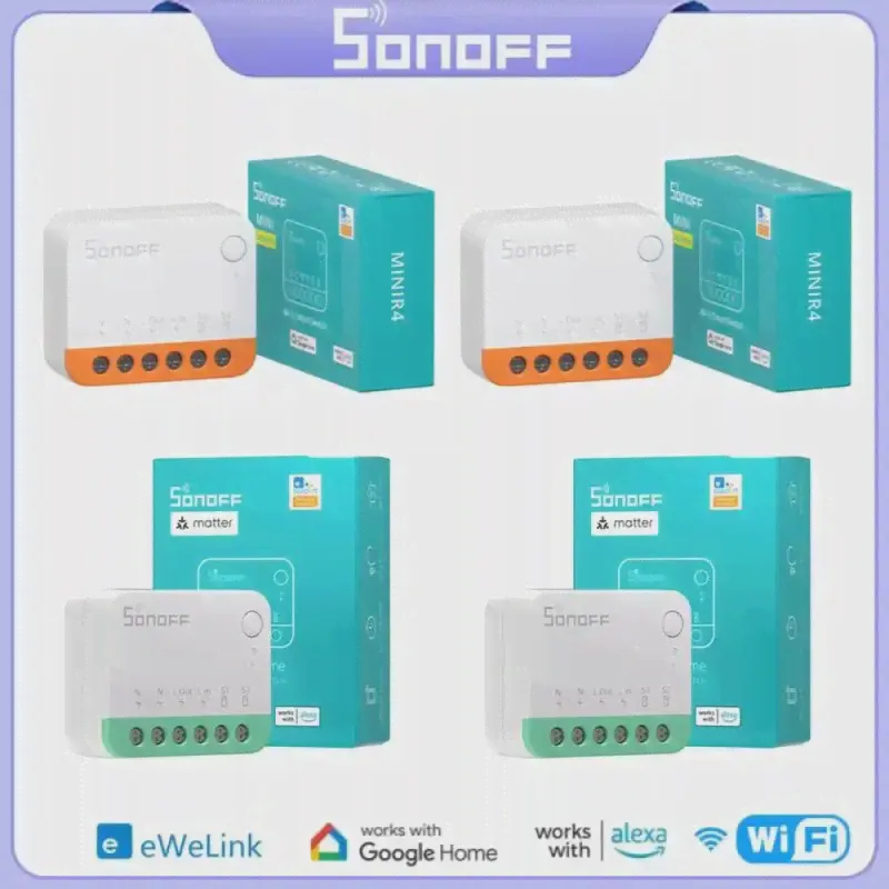 SONOFF MINIR4M / MINIR4 Extreme WiFi Умный Дом МИНИ-переключатель С Отсоединением Реле Приложение Голосовое Управление Через Matter eWeLink Alexa Google Home