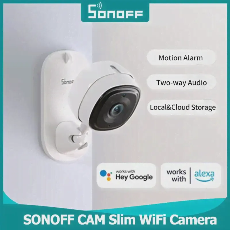 Sonoff Cam Slim Wi-Fi Camera 1080p HD камера безопасности Двусторонняя аудио IP-камера отслеживающая камеру наблюдения через Ewelink