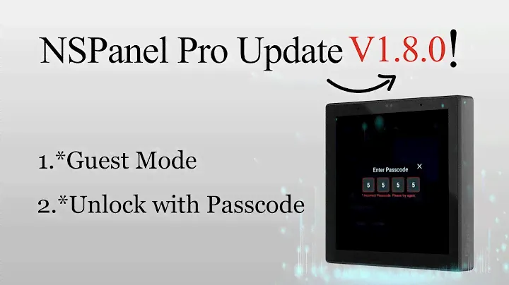 New features of SONOFF NSPanel Pro V1.8.0