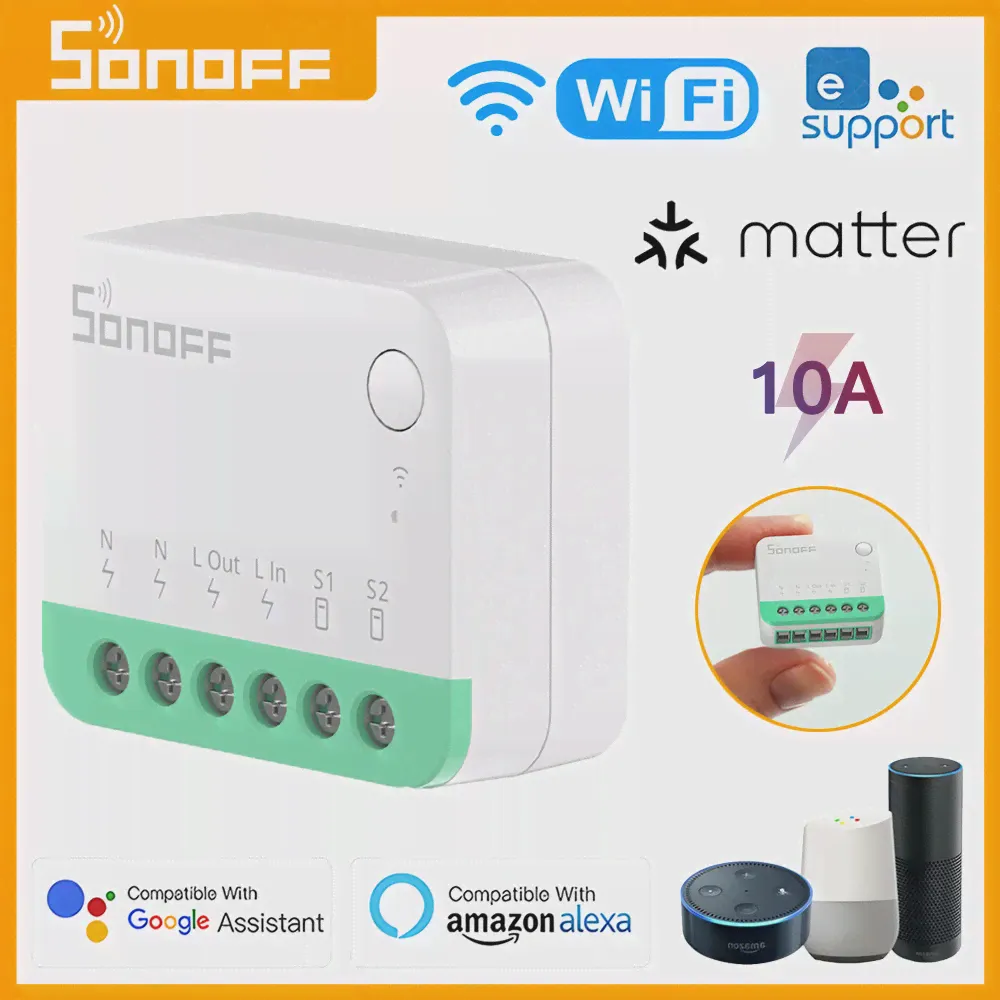 SONOFF MINIR4M Wifi Smart Matter Switch Мини Модуль домашней Автоматизации Реле Локального Подключения Работа с Alexa Google Home Ewelink