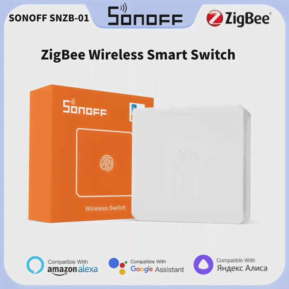 Беспроводной переключатель SONOFF SNZB-01 умный дом версия Zigbee удобная кнопка работает с SONOFF ZBBridge IFTTT EWeLink APP Alexa Google (art.: 3920c00063d3e)
